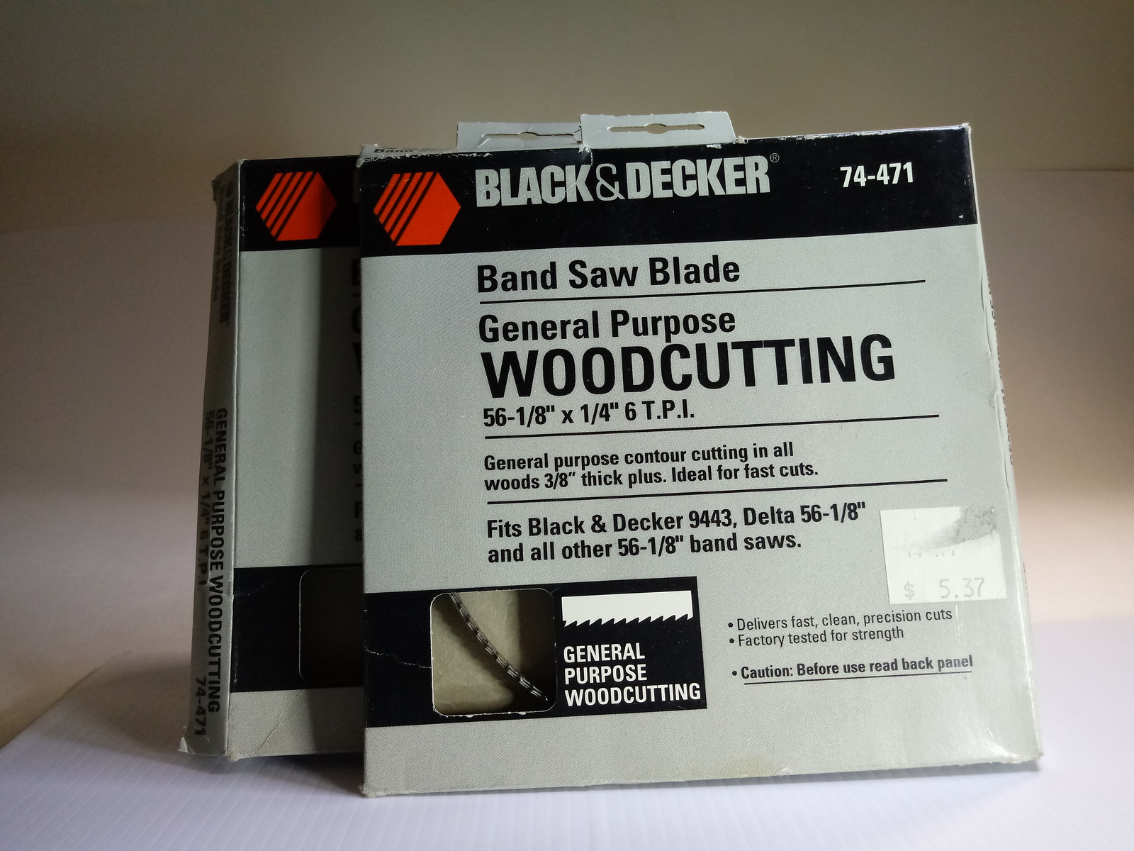 Black & Decker Bandsaw Blade 2 PacK GP Woodcutting 56 1/8x1/4 - 6TPI- PN74-471 - $19.96