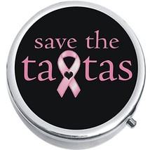 Save The Tatas Medicine Vitamin Compact Pill Box - £7.80 GBP