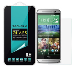 TechFilm Tempered Glass Screen Protector Saver Shield for HTC One M8 - £10.21 GBP