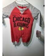 Chicago Blackhawk Lot Of (3) Reebok 0/3 Months one piece lot red gray - £11.13 GBP