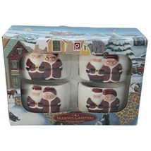 Publix Seasons Greeters Santa &amp; Mrs. Claus Christmas Holiday Napkin Rings 4 Pc - £7.42 GBP