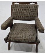 Vintage 1968 MCM Weld Wooden &amp; Fabric Side Accent Armed Chair - $4,615.05 MXN