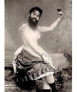 1890&#39;s Carnival Sideshow - Annie Jones - Bearded Woman - Postcard Poster - £26.37 GBP