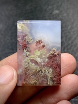 Scenic Moss Agate Rectangle Cabochon 34x22.5x6.5mm - £51.21 GBP