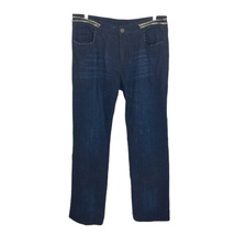 Simon Chang Women&#39;s Embellished Blue Denim Jeans Size 16 - $39.99