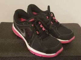 Nike Womens Dual Fusion 525752-001 Black Pink Running Shoes Sneakers Size 7.5 - £15.01 GBP