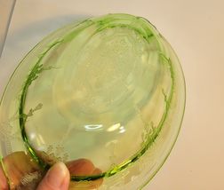 Green Uranium Cameo Ballerina Oval Vegetable Bowl with Handles image 6