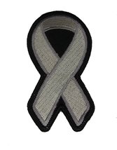 Grey Ribbon for Mental Illness Diabetes Brain Cancer and Asthma Awareness Patch  - £4.47 GBP