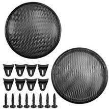 2Pcs 12 Inch Speaker Grill Cover Mesh Car Audio Subwoofer Grille Waffle Grill Co - £31.44 GBP