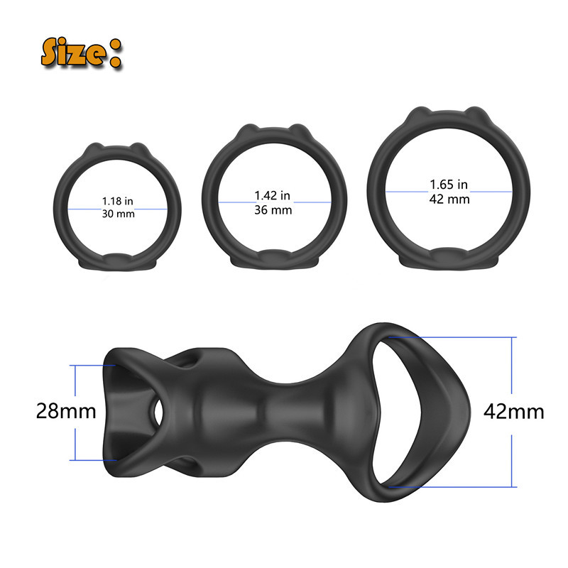4 Pcs Silicone Penis Cock Ring For Men Longer Harder Stronger  Adult Sex Toys