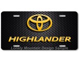 Toyota Highlander Inspired Art Gold on Mesh FLAT Aluminum Novelty Licens... - $17.99