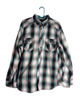 Helix Men&#39;s Long Sleeve Button Down Athletic Fit Western Shirt Plaid Siz... - $16.82