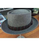 Vintage Gray Resistol Montauk Melorol Fedora Hat w/ Knit Band Brim 2&quot; Si... - £47.78 GBP