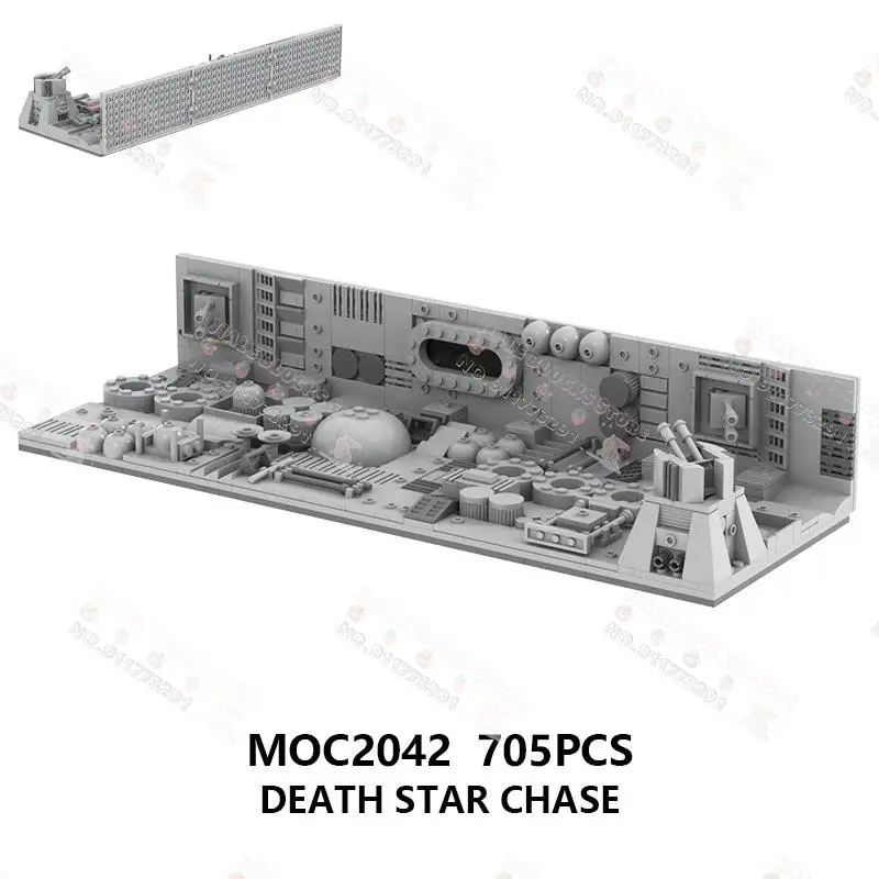 Death Star Trench Run MOC Building Blocks Creative Sci-Fi Space Movie Action - £67.52 GBP