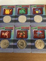 Pokemon Vintage Meiji Metal Coin Folder No 17 Lot of 6 Pikachu - $109.80