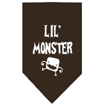 Lil Monster Screen Print Bandana Cocoa Size Large - £9.26 GBP