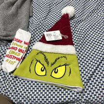 The Grinch That Stole Christmas Striped Santa Hat Disney Embroidered wit... - £3.75 GBP