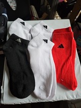 Adidas Originals Men&#39;s Trefoil Low Cut Ankle Socks 4pc &amp; 1pc Crew Large ... - $17.33