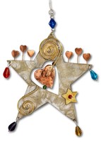 Rising Up Star Celestial Ornament Pilgrim Imports Metal Fair Trade - £19.07 GBP