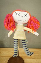 Organic Toys Ukraine Soft Fabric Doll Yarn Hair Cotton Body Button Print Eyes - £21.41 GBP