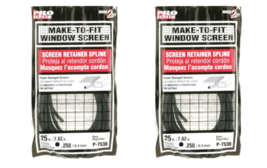 PRIME-LINE P7530 Window Screen Retainer Spline .250&#39;&#39; D x 25&#39; L Vinyl Bl... - $11.87