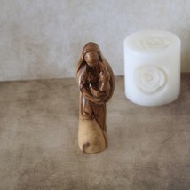 Unique Olive Wood Mother Mary holding Jesus Christ carved Statue From Je... - £94.35 GBP