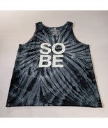Soul Cycle SO BE Letters Tank Top Tie Dye Gray Black White Adult Size Large - $336.54 MXN