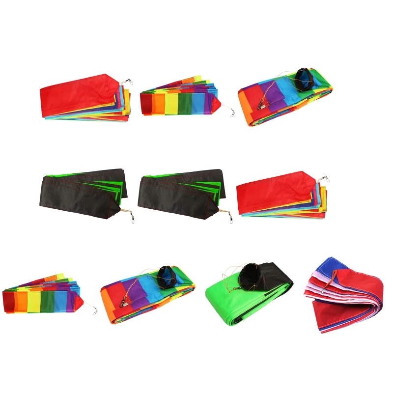 Rainbow Kite Tube Tail Outdoor Backyard Game Stunt Parafoil Kite Tail 10... - £9.25 GBP+