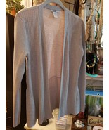 Ladies Small Kela Cardigan Sweater  Nice soft beige with ribbing.  - £10.22 GBP