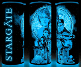 Glow in the Dark Stargate 90s SciFi Movie Cup Mug Tumbler 20oz - $22.72