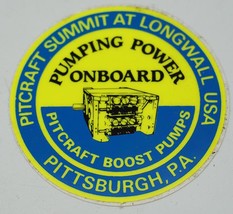 Coal Mining Helmet Decal Sticker Pitcraft Boost Pumps Pittsburgh Pennsylvania - $14.84