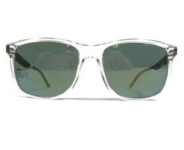 Armani Exchange Sunglasses AX 4070S 82356R Brown Clear Square with Green Lenses - $83.94