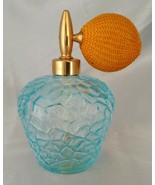 Vintage HOLMSPRAY 800 Small Ice Blue Glass Atomizer Perfume Bottle (empty) - £15.33 GBP