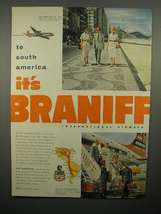 1952 Braniff International Airways Ad - South America - £14.65 GBP