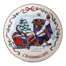 Beauty &amp; the Beast 10th Anniversary Plate Disney Christmas 2001 Limited ... - £13.77 GBP