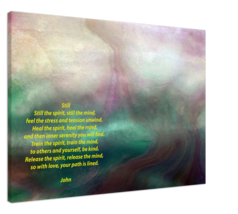 Still by John - 28 x 40&quot; Quality Stretched Canvas Evocative, Word Art Print - $120.00