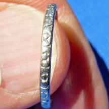 Deco Vintage 14k Gold Wedding Band Gatsby era Antique Anniversary Ring Size 6.25 - $2,069.05 CAD