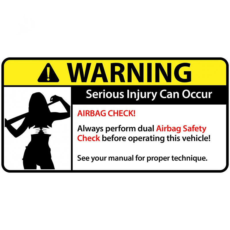 Primary image for Funny Comic Car Warning Sticker