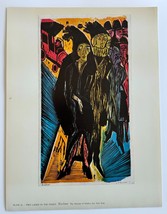 Two Ladies In The Street KIRCHNER Plate 30 Metropolitan Seminars 9x13 in. - £14.86 GBP