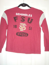 Ncaa Florida State Seminoles Ncaa Boy's Xs GARNET/GRAY L/S Thermal Shirt New - £10.43 GBP