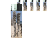 Tiki Statues D1 Lighters Set of 5 Electronic Refillable Butane Polynesian  - $15.79