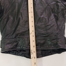 Gino Leather Jacket Girls Size M Fundamental Fashion Euro Style Full Zip Black image 6