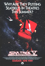 1989 STAR TREK V Advance Movie POSTER 27x40 Original Vintage 1-Sided Rolled - £35.25 GBP