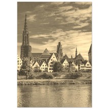 Vintage Ulm Germany Coast Travel Poster Print Wall Art | Retro Ulm Town Home Dec - $19.99