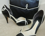 Ladies Shoes Size 8 1/2 M B/W 3 1/2 " Heels + Shoulder Bag by CONNIE $175 Value - $71.24