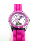 Disney Accutime Minnie Mouse Disney Watch  Pink Rubber Band New Battery - $9.49