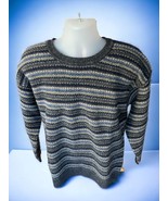 Eddie Bauer wool charcoal gray crew neck pullover long sleeve sweater large - £33.30 GBP