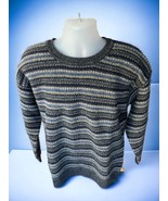 Eddie Bauer wool charcoal gray crew neck pullover long sleeve sweater large - $42.40