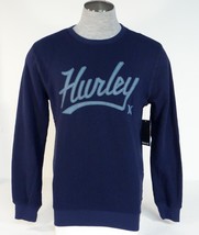 Hurley Signature Retreat Marv Blue Crew Neck Sweatshirt Sweater Mens NWT - $64.99