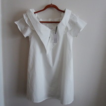 NWT Love Riche Womens White Off-Shoulder Cotton Dress M - £35.85 GBP